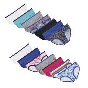 Hanes Girls' 14pk Hipsters Panties